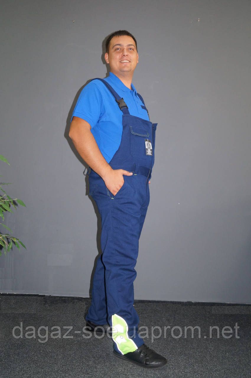 Спецодяг. Напівкомбінезон джинсовий робочий. - фото 1 - id-p1452655699