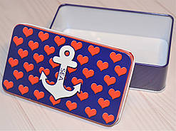 Бляшана Коробочка для дрібниць прямокутна (11,5*7*4 см)