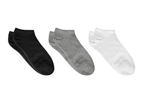 Набір коротких шкарпеток Friendly Socks (3 пари: білі + сірі + чорні)