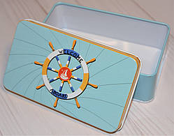 Бляшана Коробочка для дрібниць прямокутна (11,5*7*4 см)