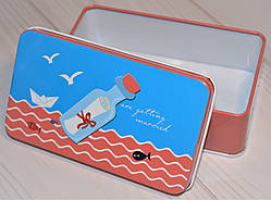 Бляшана Коробочка для дрібниць прямокутна (11,5*7*4 см)