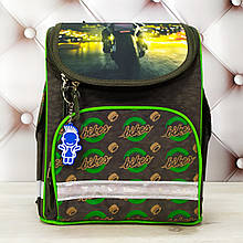 Рюкзак шкільний каркасний для хлопчика Bagland, портфель до школи кольору хакі, 12 л.