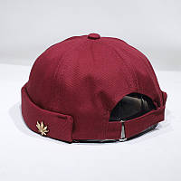 Байкерська Кепка Докер Docker Без козирка Безкозирка HUF бордовий Київ