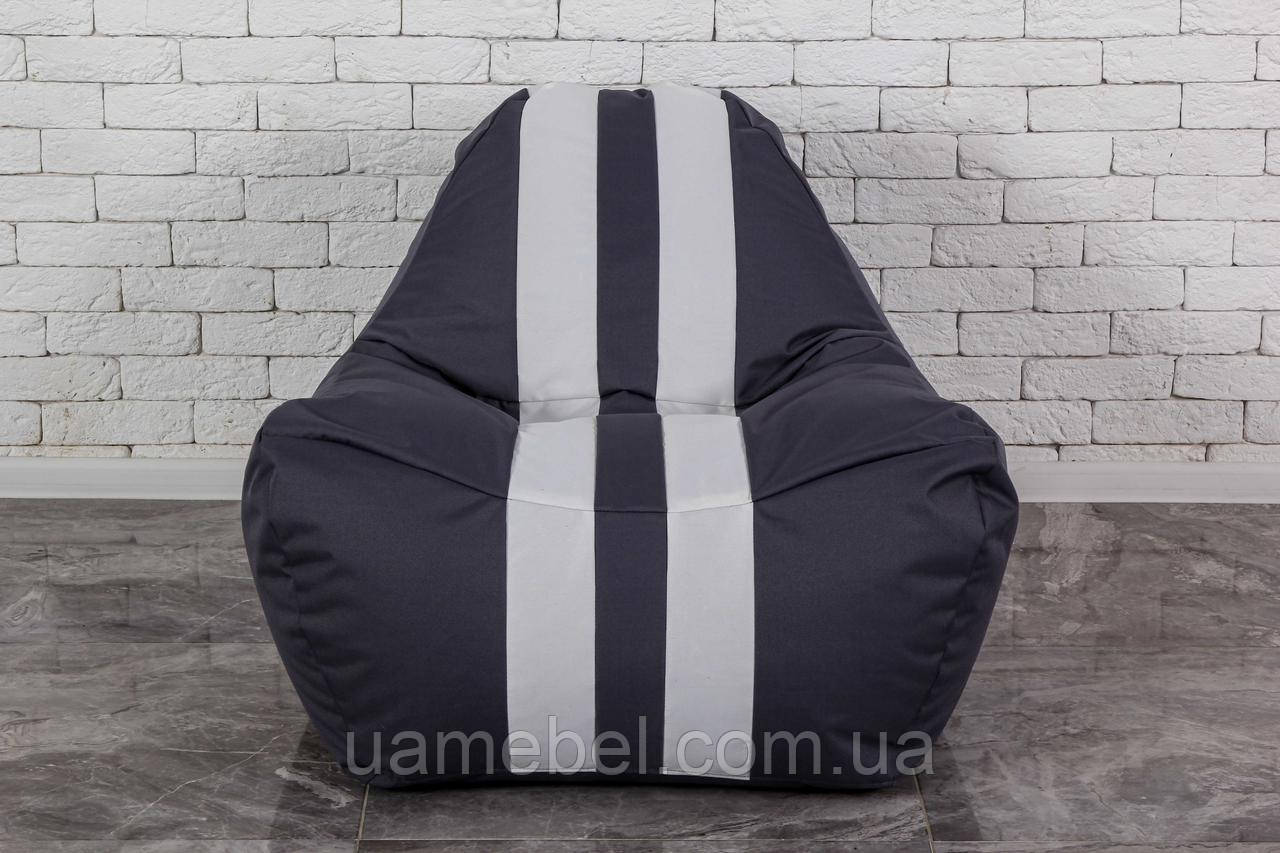 Безкаркасне крісло мішок диван Ferrari, сіре