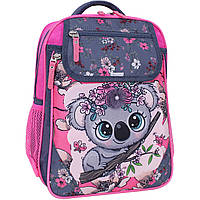 Рюкзак школьный девочке с ортопедической спинкой 20 л. розовый портфель в школу для начальных классов