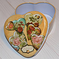 Бляшана Коробочка для дрібниць "серце" (9,5*9*4 см)