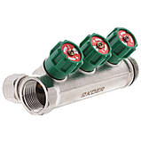 Колектор вентильний з фитингом KOER KR.1123-3 3/4"x3 WAYS (KR2830), фото 3