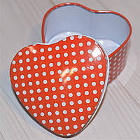 Бляшана Коробочка для дрібниць "серце" (7*7*3,5 см)