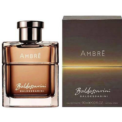 Оригінальна чоловіча туалетна вода BALDESSARINI Ambre 90ml, деревно-амбровий аромат