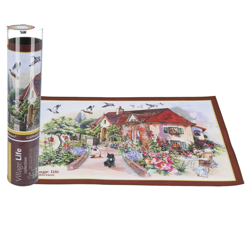 Серветка під тарілку Carmani Village life collection Червоний двір, 39,5х29 см, фото 1