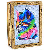 Дерев'яні пазли Unitywood «Кітті Кет», 65 деталей, 23х18 см, фото 2