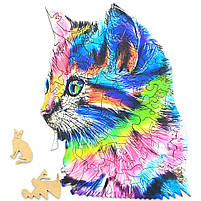 Дерев'яні пазли Unitywood «Кітті Кет», 65 деталей, 23х18 см, фото 6