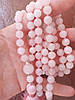 Чотки з натурального каменю Рожевий кварц 108 намистин з вузлами символ ОМ, фото 6