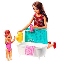 Лялька Барбі Barbie Ванна кімната турбота за малюками (FHY97), фото 5