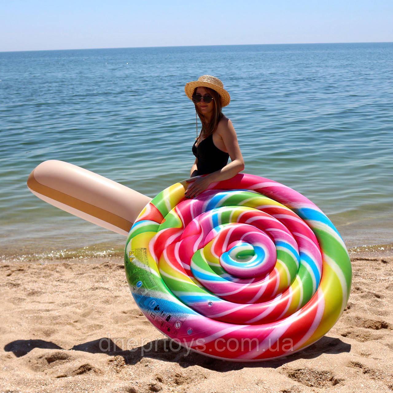 Матрац пліт надувний Intex Льодяник (Lollypop Float) арт.58753. Дуже добре підходить для відпочинку на морі