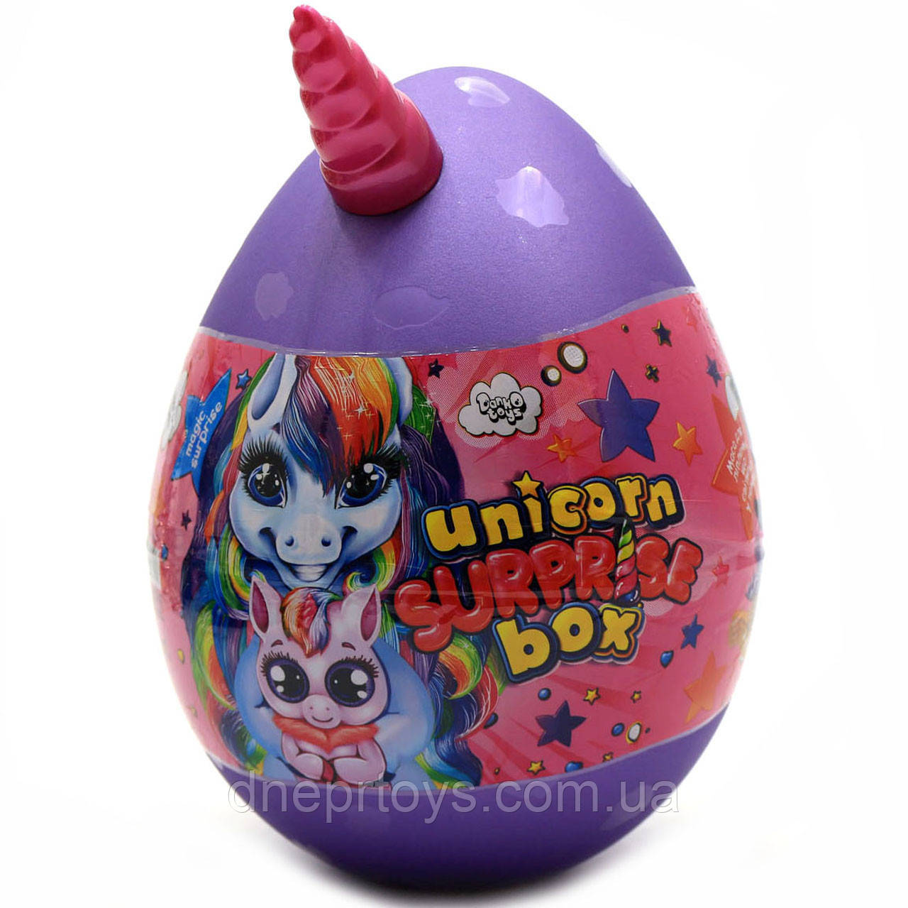 Ігровий набір Данко Тойс "Unicorn Surprise Box» Яйце єдинорога, фіолетове, українську мову, 30х20 см (USB-01-01U)
