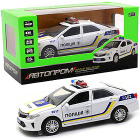 Машинка іграшкова Автопром Toyota «Поліцейський автомобіль» (світло, звук) 7844