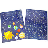 Настільна гра Умняшка навчальна з багаторазовими наклейками «Зоряне небо», від 4 років (КП-007), фото 3
