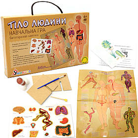 Настільна гра Умняшка навчальна з багаторазовими наклейками «Тіло людини», від 6 років (КП-004у)