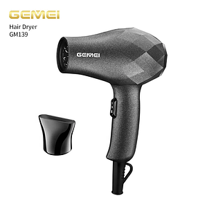 Фен для волосся дорожній Gemei GM-139 1000Вт 2 швидкості