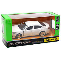 Машинка іграшкова металева Автопром «KIA K7», 11х4х4 см, біла (4342), фото 2