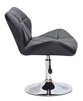 Крісло поворотне Paris чорне CH — Base на круглій основі млинця, фото 3