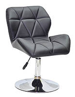 Крісло поворотне Paris чорне CH — Base на круглій основі млинця, фото 4