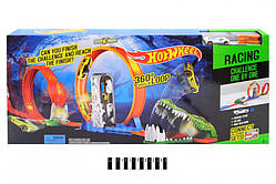 Перегоновий трек Hot Wheels 6763 Крокодил, хот вилс, 2 металеві машинки аналог