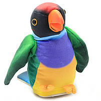 М'яка інтерактивна іграшка-Повторюшка Папуга Колька зелений, 18 см (M 1984), фото 3