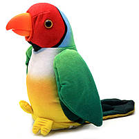 М'яка інтерактивна іграшка-Повторюшка Папуга Колька зелений, 18 см (M 1984), фото 6