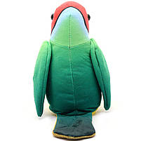 М'яка інтерактивна іграшка-Повторюшка Папуга Колька зелений, 18 см (M 1984), фото 7