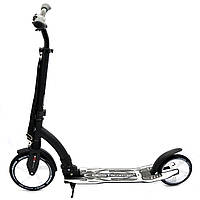 Самокат двоколісний BEST SCOOTER амортизатор, колеса PU, 230 мм, чорно-білий, до 100 кг (75343), фото 3