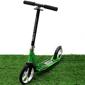 Самокат двоколісний BEST SCOOTER зелений (орел), колеса PU, 200 мм, до 70 кг (98829)