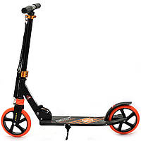 Самокат двоколісний BEST SCOOTER помаранчевий, амортизатор, колеса PU, 200 мм, до 100 кг (213 681), фото 2