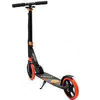 Самокат двоколісний BEST SCOOTER помаранчевий, амортизатор, колеса PU, 200 мм, до 100 кг (213 681), фото 4