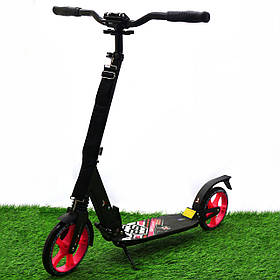 Самокат двоколісний BEST SCOOTER рожевий, 2 амортизатора, колеса PU - 200 мм (62825)