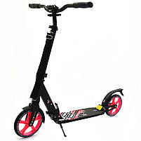 Самокат двоколісний BEST SCOOTER рожевий, 2 амортизатора, колеса PU - 200 мм (62825), фото 3