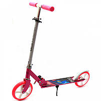 Самокат двоколісний Best Scooter рожевий, колеса PU - 200 мм (54701), фото 3