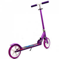 Самокат двоколісний Best Scooter фіолетовий, колеса PU - 200 мм (66052), фото 2