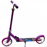 Самокат двоколісний Best Scooter фіолетовий, колеса PU - 200 мм (66052), фото 3