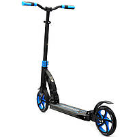 Самокат двоколісний BEST SCOOTER, 2 амортизатора, колеса PU, 200 мм, чорний, до 100 кг (44073), фото 4