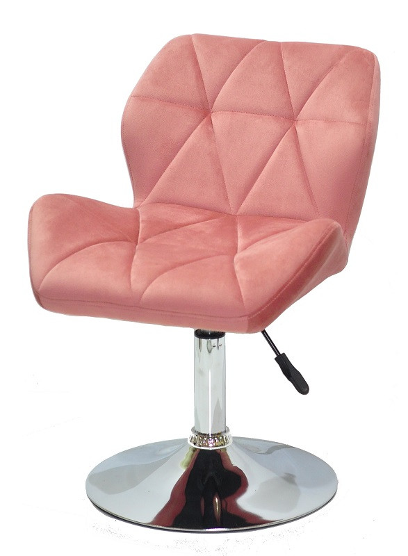 Крісло поворотне Paris оксамит теракот CH — Base на круглій основі млинця, фото 1