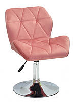 Крісло поворотне Paris оксамит теракот CH — Base на круглій основі млинця, фото 4