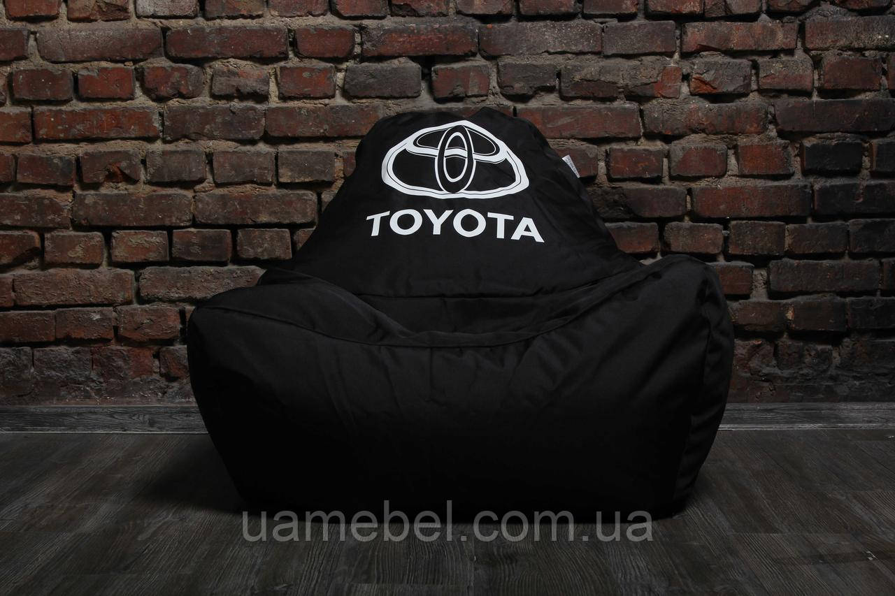 Безкаркасне крісло мішок диван Toyota, чорне