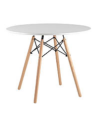 Стіл обідній Lui круглий білий D80 см