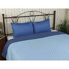 Покривало на ліжко, диван Руно блакитне 150х212 двостороннє полуторне
