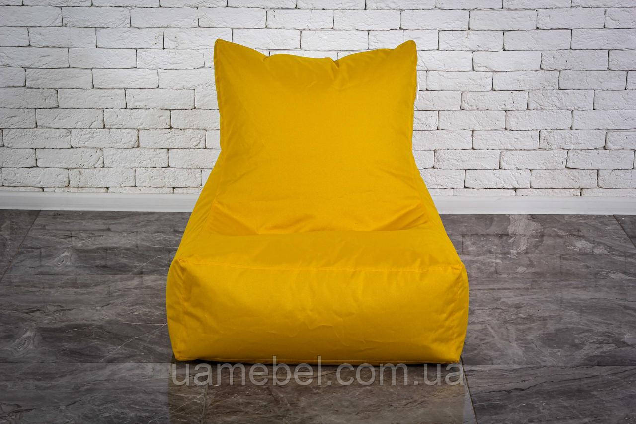 Безкаркасне крісло мішок диван груша 60х80х90 XL, жовте, фото 1