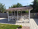 Дерев'яна альтанка 3 на 4 м, розбірна (на 14-16 осіб) "Дельта", фото 3