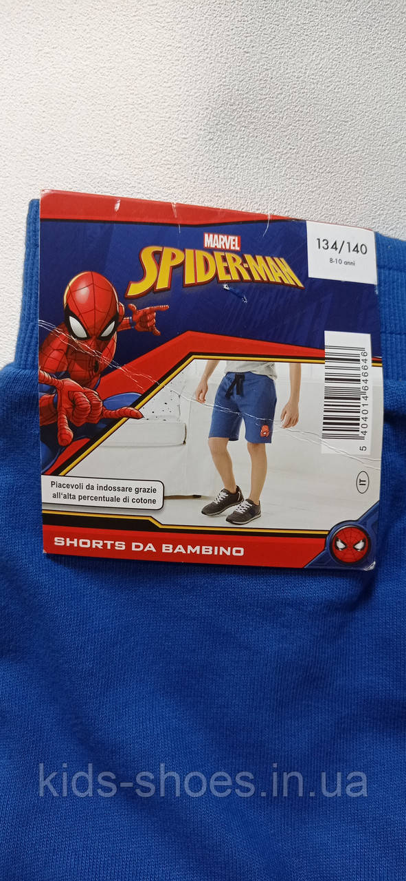 Дитячі брендові шорти 134/140 зріст Spider-men сині - фото 1 - id-p1452827869