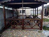 Дерев'яна альтанка 4 на 3 м, розбірна (на 14-16 осіб) "Рим", фото 4